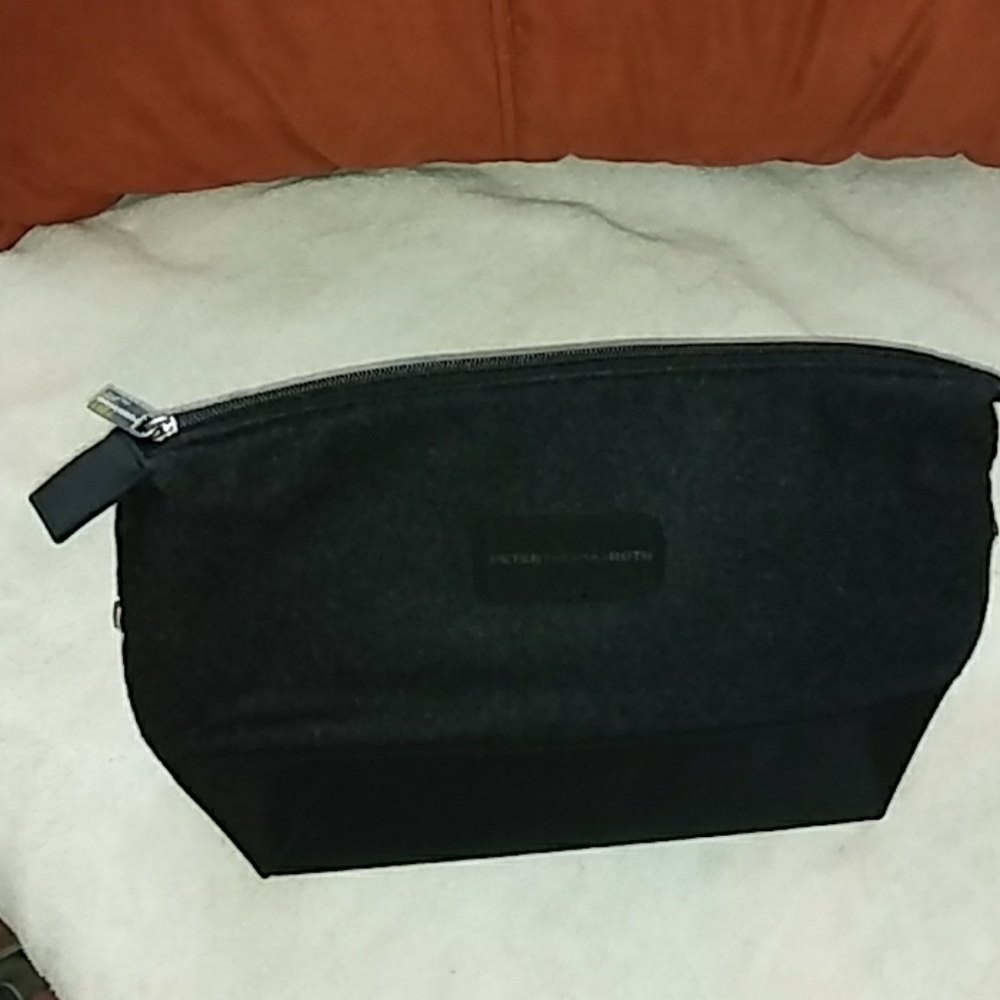 NWOT Wool Large Black PeterThonasRoth Cosmetic Bag